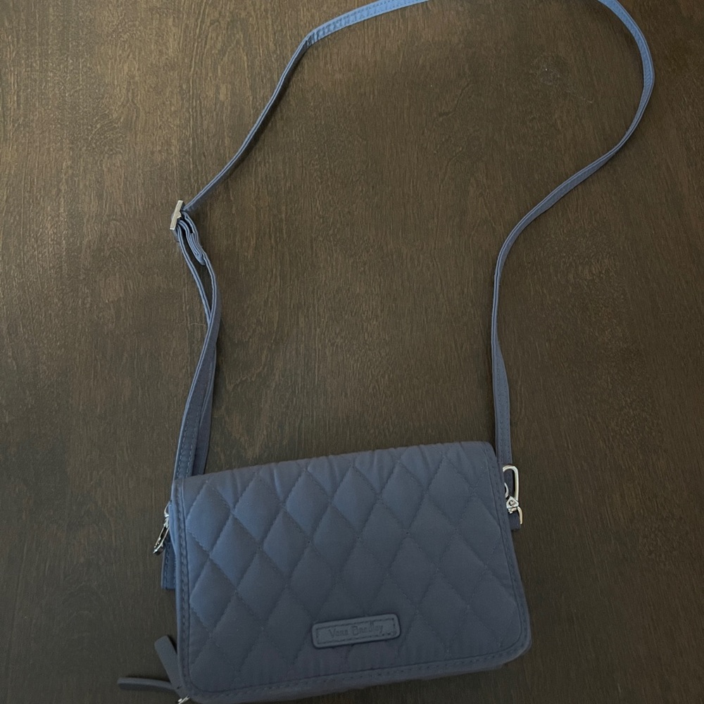 Vera Bradley RFID 3 in 1 Crossbody Wristlet Wallet Carbon Gray